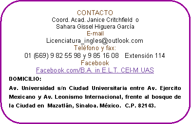 licenciatura en docencia del idioma Ingl�s